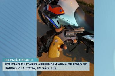 Policiais militares apreendem arma de fogo no bairro Vila Cotia, em São Luís