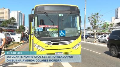 Estudante morre atropelado por ônibus em São Luís