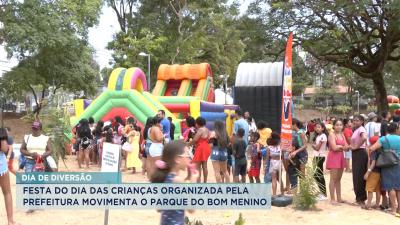 Evento leva diversão para crianças no Parque do Bom Menino