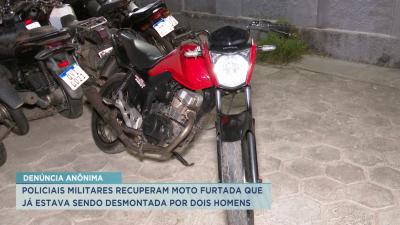 Polícia recupera motocicleta furtada no bairro Forquilha