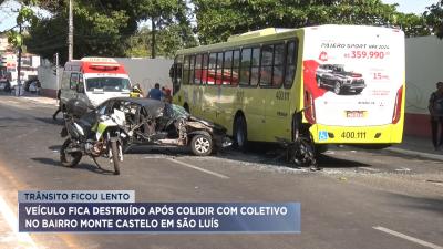 Homem fica ferido em acidente de trânsito no Monte Castelo