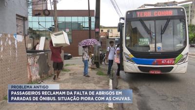 Usuários reclamam de falta de abrigos em pontos de ônibus
