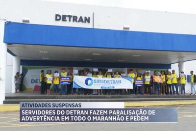 Servidores do DETRAN fazem paralisação de advertência em todo o Maranhão