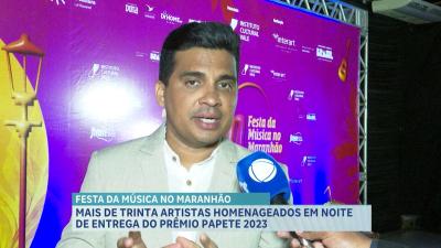 Festa da Música no Maranhão: artistas são homenageados no Prêmio Papete 2023