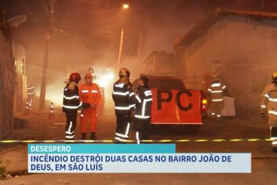 Incêndio destrói casas no Bairro João de Deus, em São Luís