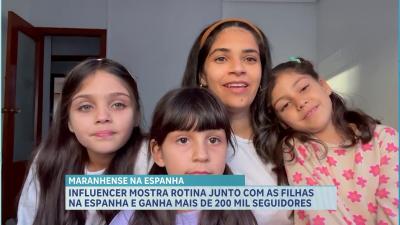 Família maranhense faz sucesso nas redes sociais ao mostrar rotina na Espanha 