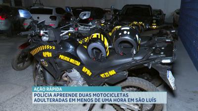 Polícia apreende duas motocicletas adulteradas em menos de uma hora em São Luís