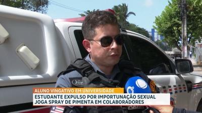 Estudante expulso por importunação sexual joga spray de pimenta em colaboradores de universidade