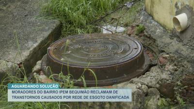 Moradores do Ipem Bequimão reclamas de problemas com esgoto