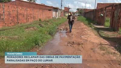 Moradores reclamam de obra de pavimentação em Paço do Lumiar