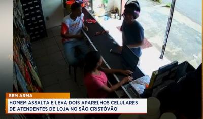 Câmera flagra roubo em loja de ferragensno bairro São Cristóvão