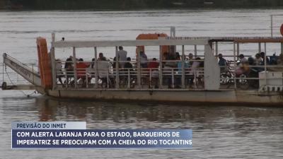 Imperatriz: barqueiros estão em alerta com cheia do Rio Tocantins
