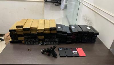 Santa Rita: polícia apreende 60 kg de maconha e prende três pessoas por tráfico de drogas