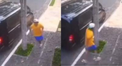 Fã brasileira mostra Bruno Mars gravando vídeo em rua de sua casa 