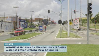 Motoristas reclamam de faixa exclusiva de ônibus na Estrada do Araçagi
