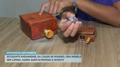 Rosário: estudante cria modelo de apontador de lápis sem lâmina