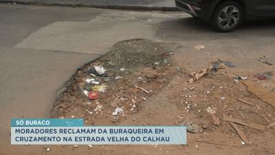 Moradores reclamam de buracos em cruzamento no Calhau