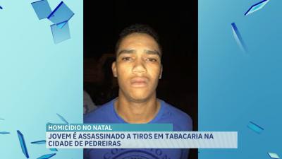 Jovem é assassinado a tiros no natal em uma tabacaria na cidade de Pedreiras