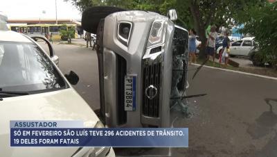 São Luís teve 296 acidentes de trânsitos registrados no mês de fevereiro