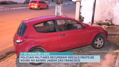 Policiais recuperam carro roubado no Jardim São Francisco, em São Luís