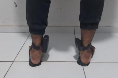 Condenado por roubo é preso no MA, no momento da prisão, ele usava duas tornozeleiras