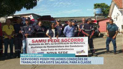 Servidores SAMU realizam paralisação de advertência, em São Luís