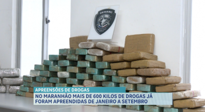 No Maranhão mais de 600 quilos de drogas já foram apreendidos de janeiro a setembro