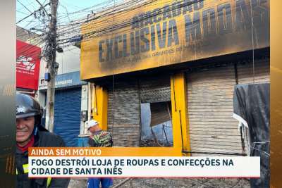 Incêndio destrói loja de roupas na cidade de Santa Inês