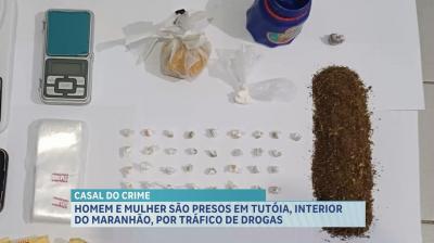 Polícia conduz casal suspeito de tráfico de drogas em Tutoia