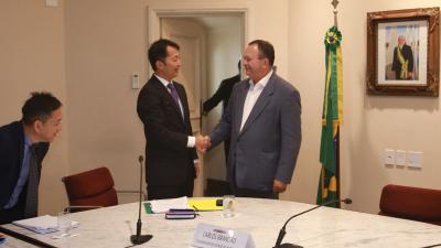 Brandão recebe embaixador japonês no Brasil para debater o fortalecimento da parcerias