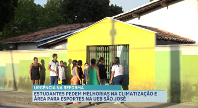 Professores e estudantes da UEB São José em São Luís realizam manifestação solicitando melhorias
