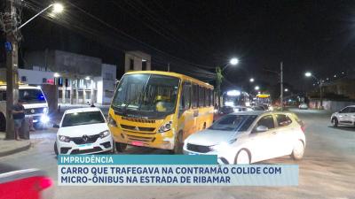 Colisão provoca congestionamento na Estrada de Ribamar