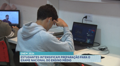Estudantes seguem a todo vapor com as preparações para o exame nacional do ensino médio