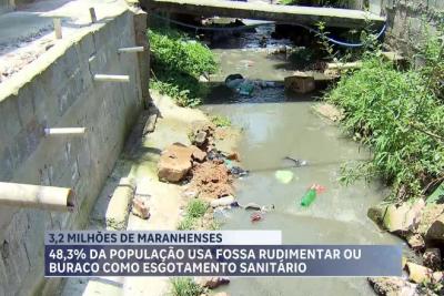 Quase metade da população maranhense não tem esgotamento sanitário em casa 