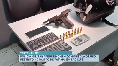 Polícia apreende arma de fogo na Vila Jackson, em São Luís