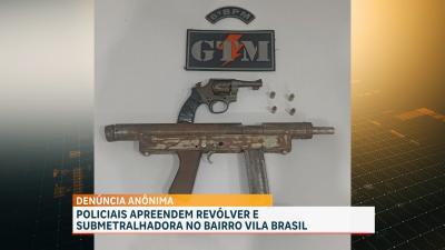 PM apreende armas de fogo no bairro Vila Brasil
