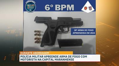 Polícia apreende arma de fogo durante abordagem a motorista na Cidade Operária