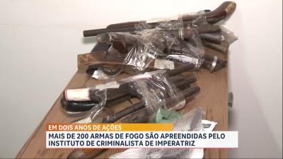  Mais de 200 armas de fogo apreendidas em Grajaú são encaminhadas ao Icrim 