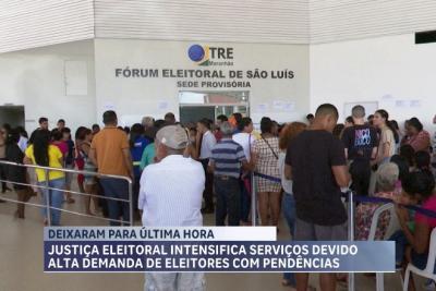 Justiça eleitoral reforça atendimentos para alta demanda de eleitores com pendências