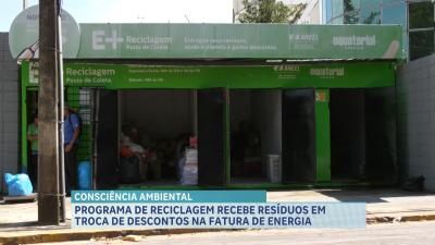 Programa permite troca de recicláveis por descontos na fatura de energia