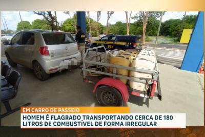 Motorista é detido por transporte irregular de combustível na BR-135, em São Luís