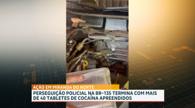 PRF apreende mais de 45 tabletes de cocaína no km 125 da BR-135, em Itapecuru Mirim