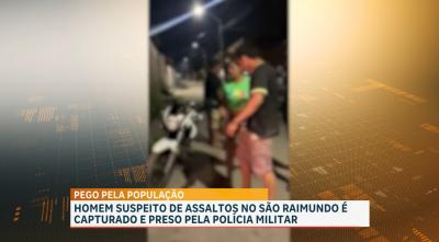 PM conduz suspeito de assalto no São Raimundo, em São Luís