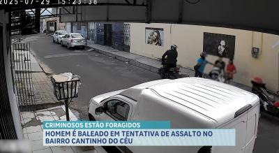Tentativa de assalto termina com vítima baleada no bairro do Cantinho do Céu