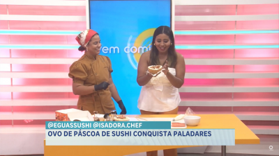 Vem Comigo: Sushiwoman Isadora Menezes ensina a preparar um ovo de Páscoa de sushi