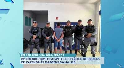 Suspeito de tráfico de drogas é preso em São Pedro da Água Branca