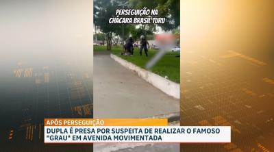 PM conduz suspeito de "dar grau" em moto; prática em vias públicas é infração gravíssima