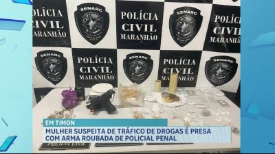 Operação em Timon apreende entorpecentes e arma de fogo subtraída de policial penal