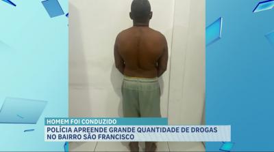 Polícia conduz suspeito de tráfico de drogas no São Francisco, em São Luís