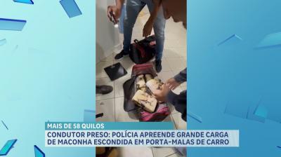 Homem é preso com 58 Kg de drogas em porta-malas de carro na MA-125, no MA